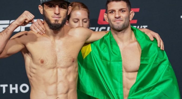 Islam Makhachev Submits Thiago Moises in Fourth Round at UFC Vegas 31